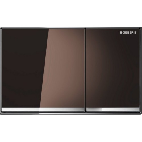 GEBERIT - ovládacie tlačidlo OMEGA 60, tlakový zinkový odliatok / sklo hnedé 115.081.SQ.1