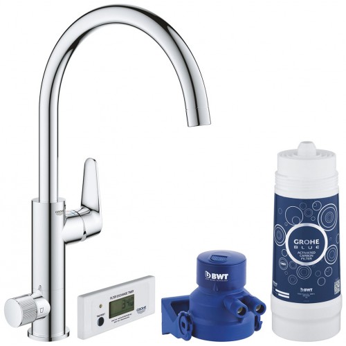 GROHE Blue Pure Set drezové batérie BauCurve s filtráciou, chróm 30385000 GROHE Blue Pure Set drezové batérie BauCurve s filtráciou, chróm 30385000