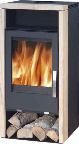 ABX Gronland 4673-6 krbové kachle na drevo, šedý plech