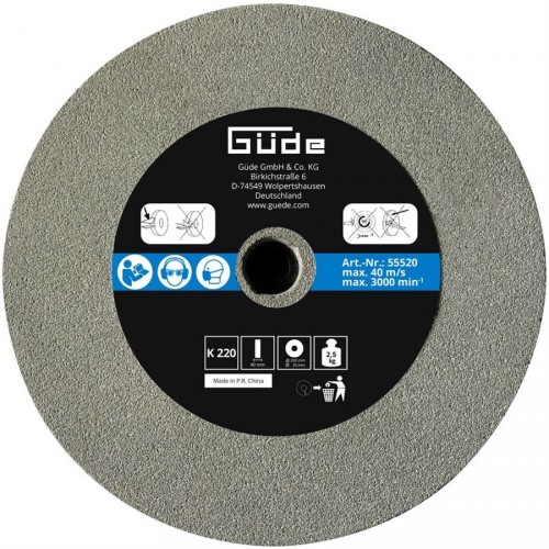 GÜDE Brúsny kotúč na mokré brúsenie 200 x 40 x 20 mm / K220 55520 GÜDE Brúsny kotúč na mokré brúsenie 200 x 40 x 20 mm / K220 55520