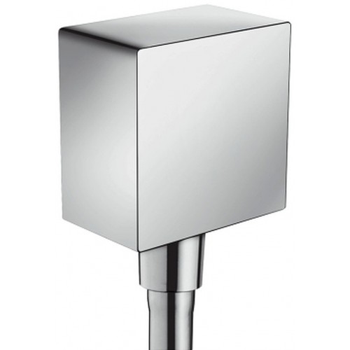 Hansgrohe Fixfit Prípojka hadice Square so spätným ventilom, chróm 26455000 Hansgrohe Fixfit Prípojka hadice Square so spätným ventilom, chróm 26455000