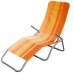HAPPY GREEN Plážové ležadlo, oranžový pruh 50F2031OS