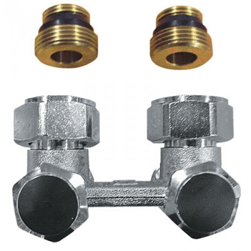 HERZ 3000 uzatvárateľné šróbenie "H" pre VK radiátory, rohové, Rp 1/2 x G 3/4 1346612