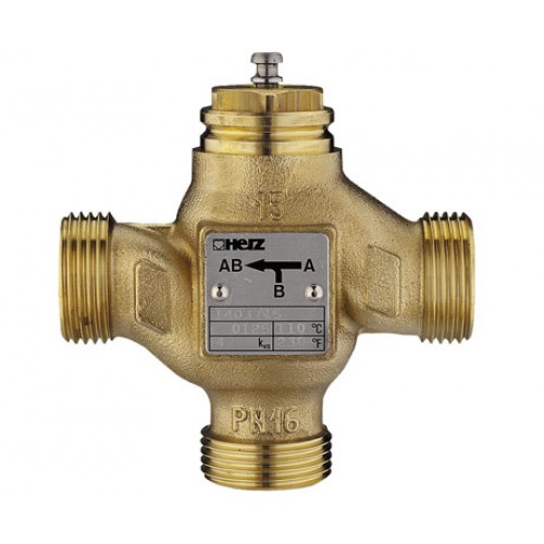 HERZ 3-cestný zmiešavací a rozdeľovací ventil DN 15, Kvs 4, 1403715