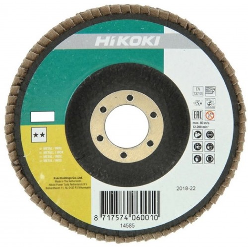 HiKOKI 4100112 Brúsny lamelový kotúč na nerez a kov 115x22,23mm, Z60