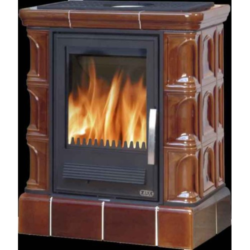 ABX Iberia L Kachľové pece na drevo s liatinovou vložkou, kachľový sokel, hnedá ABX Iberia L Kachľové pece na drevo s liatinovou vložkou, kachľový sokel, hnedá