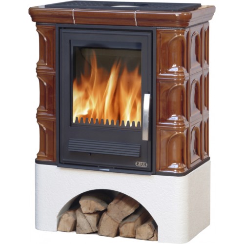 ABX Iberia L 4,2 kW Kachľová pec na drevo s lit. vložkou, výmenníkom, buche