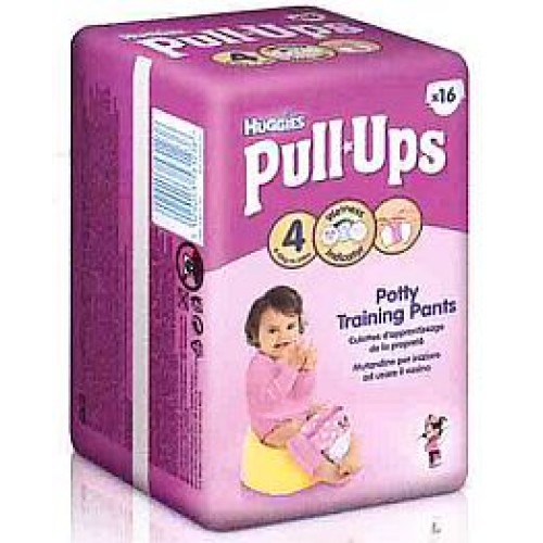HUGGIES Pull Ups Medium Detské plienky - Girls (16 ks) 8-15 kg 147840