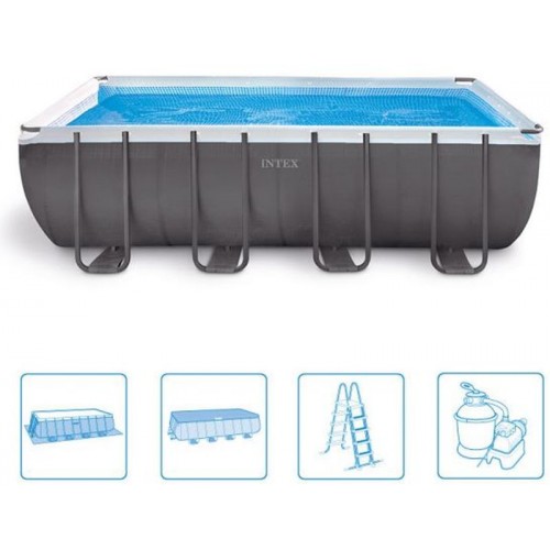 INTEX ULTRA FRAME RECTANGULAR POOL 7,32 x 3,66 x 1,32 m (set) 26366NP INTEX ULTRA FRAME RECTANGULAR POOL 7,32 x 3,66 x 1,32 m (set) 26366NP