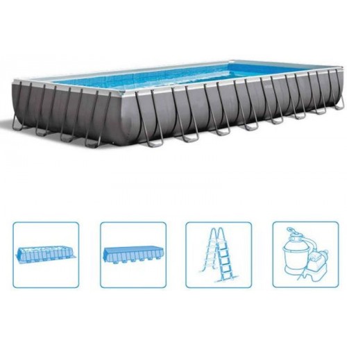 INTEX ULTRA FRAME RECTANGULAR POOL 9,75 x 4,88 x 1,32 m ( set ) 26376NP INTEX ULTRA FRAME RECTANGULAR POOL 9,75 x 4,88 x 1,32 m ( set ) 26376NP