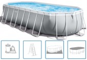 INTEX Prism Frame Oval Premium Pools Bazénový set 610 x 305 x 122 cm s filtráciou 26798NP