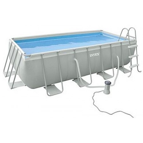 INTEX Bazén Frame Pool Set Ultra Quadra 400 x 200 x 100 cm, filtrácia a schodíky 128350GS INTEX Bazén Frame Pool Set Ultra Quadra 400 x 200 x 100 cm, filtrácia a schodíky 128350GS