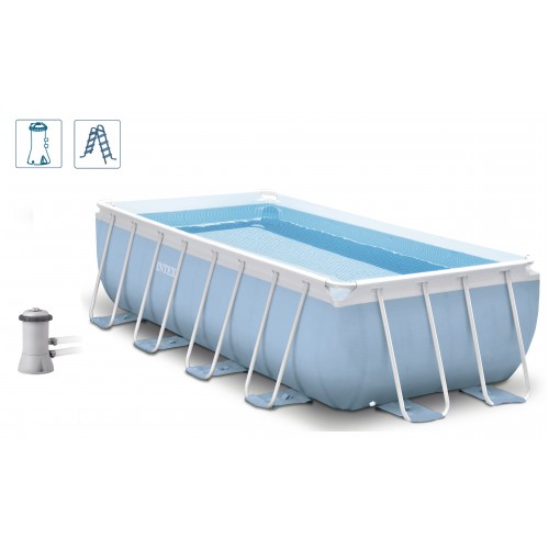 INTEX PRISM FRAME Rectangular POOL Bazén 300 x 175 x 80 cm s kartušovou filtráciou 28314GN