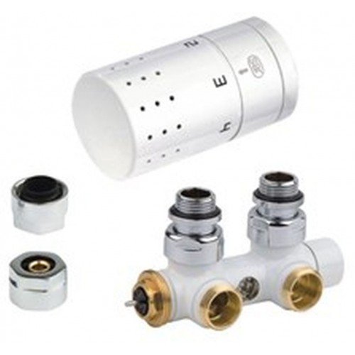 ISAN Rohový stredový termostatický ventil sada č.20, biela O19BWA-20