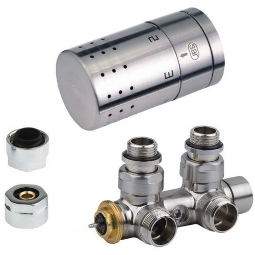 ISAN Rohový stredový termostatický ventil sada č.24, nerez O19NWA-24