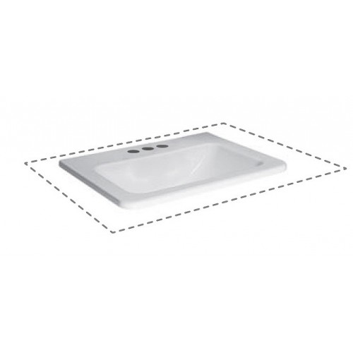 Jika CUBITO zápustné umývadlo 55cm, 3 otvory pre batériu 817422 Jika CUBITO zápustné umývadlo 55cm, 3 otvory pre batériu 817422