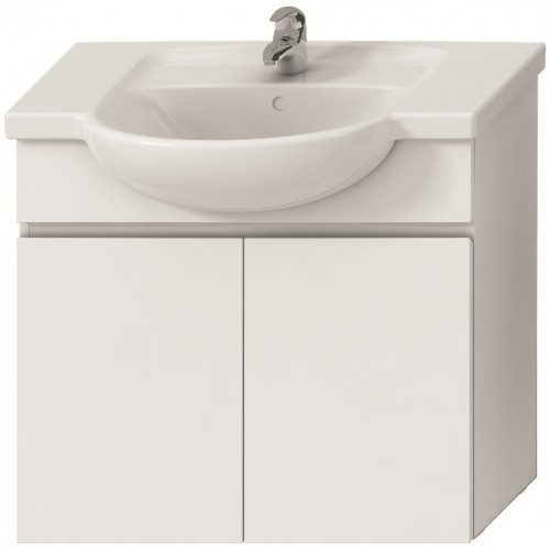 Jika LYRA Skrinka s 2 dverami pod umývadlo 80cm biely lak / biela H4531510383001