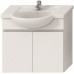 Jika LYRA Skrinka s 2 dverami pod umývadlo 80cm biely lak / biela H4531510383001
