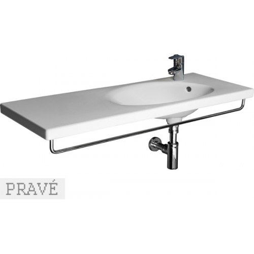 Jika TIGO asymetrické nábytkové umývadlo 100cm s otvorom, PRAVÉ, biela H8122190001061 Jika TIGO asymetrické nábytkové umývadlo 100cm s otvorom, PRAVÉ, biela H8122190001061