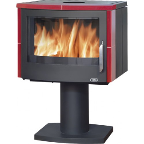 ABX Bergen 3034 manuál otočný krbové kachle na drevo, kachle bordó