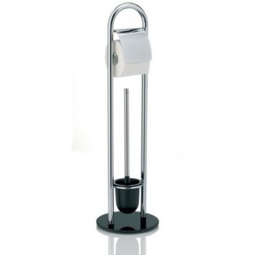 KELA WC set LEVI kov, čierna priemer. 21,5cm x v. 76cm KL-22225