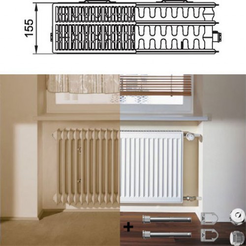 Kermi Therm X2 Profil-kompakt doskový radiátor pre rekonštrukcie 33 954 / 1600 FK033D916