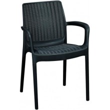 KETER BALI MONO záhradná stolička, 55 x 60 x 83 cm, grafit 17190206
