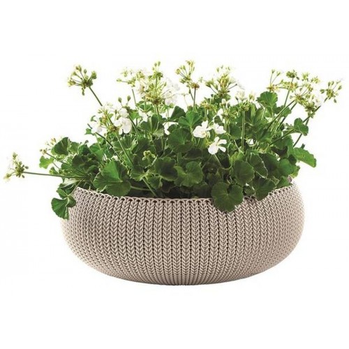 KETER COZIES L kvetináč 54,1 x 54,1 x 20,4cm, piesková 17205455