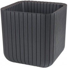 KETER CUBE PLANTER L Kvetináč, 40 x 40 x 40 cm, antracit 17201220