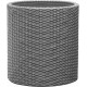 KETER SMALL CYLINDER Kvetináč, 28 x 28 x 28,3 cm, ratan, strieborno-sivá 17197833