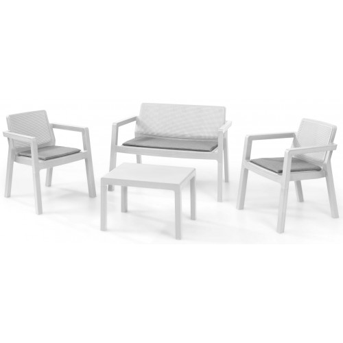 KETER EMILY PATIO Set záhradný sa sedáky, biela/sivá 17209816