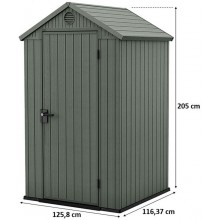 KETER DARWIN 4 x 4 záhradný domček, 125,8 x 116,37 x 205 cm, zelený 17212741