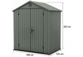 KETER DARWIN 6 x 4 záhradný domček, 190 x 121 x 221 cm, zelený 17210351