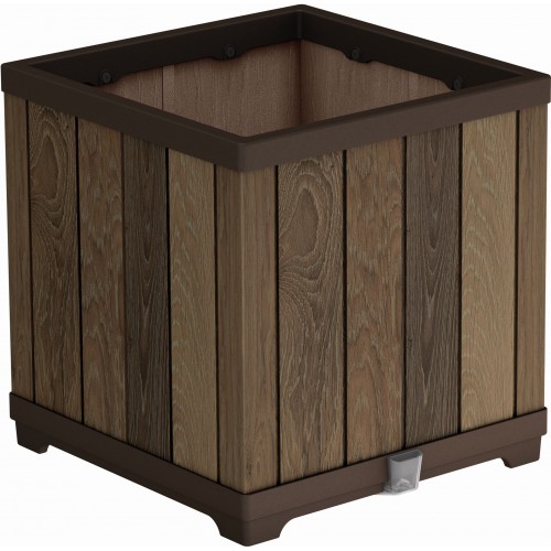 KETER DECO SQUARE Kvetináč, 45,5 x 45,5 x 45,5 cm, walnut 17213622