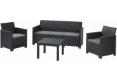 KETER ELODIE 3 SEATER Set záhradný, grafit/sivá 17209489