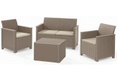 KETER ELODIE 2 SEATER Set záhradný s úložným stolom, cappuccino/piesková 17211877