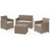 KETER ELODIE 2 SEATER Set záhradný s úložným stolom, cappuccino/piesková 17211877
