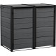 KETER HIDE AWAY 2x240L Skrinka na popolnice, 138,1 x 84,3 x 121,2 cm, sivá 17213790
