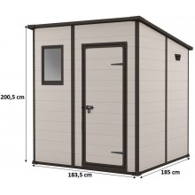 KETER MANOR PENT 6 x 6 záhradný domček, 183,5 x 185 x 200,5 cm, béžová 17208243