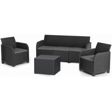 KETER ROSALIE 5 SEATER Set záhradný s úložným stolom, grafit/sivá 17212109