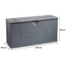 KIS KARISMA 200L skladovací box 119x40x59cm tmavo sivá