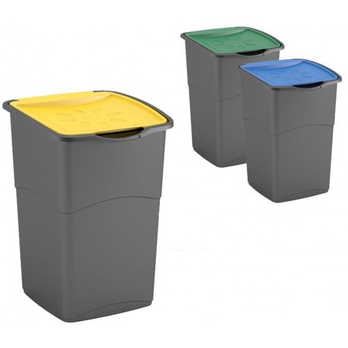 KIS KORAL 3x47L Set 3 odpadkových košov pre recykláciu