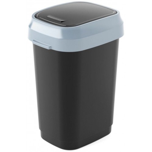 KIS DUAL SWING BIN L 50L odpadkový kôš 31x42x62cm čierny/sivý KIS DUAL SWING BIN L 50L odpadkový kôš 31x42x62cm čierny/sivý