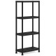 KIS PLUS 60/4 regál 60x30x135cm, 4 police, čierny