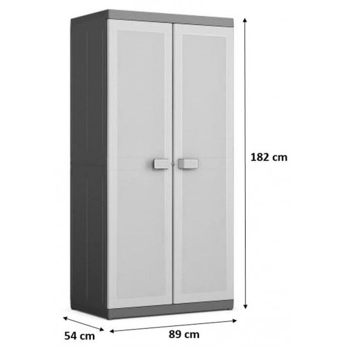 KIS LOGICO XL UTILITY skriňa 89x54x182cm sivá/čierna
