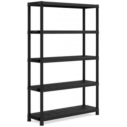 KIS PLUS 120/5 regál 187x120x40 cm, čierna 9502