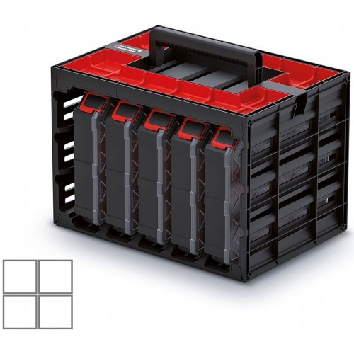 Kistenberg TAGER CASE Skrinka s 5 organizérmi (krabičky), 41,5x29x29cm KTC30256B