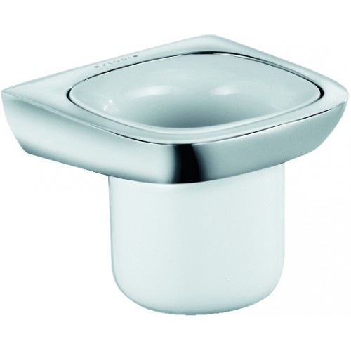 KLUDI Amba držiak s pohárikom, chróm / porcelán 5397505 KLUDI Amba držiak s pohárikom, chróm / porcelán 5397505