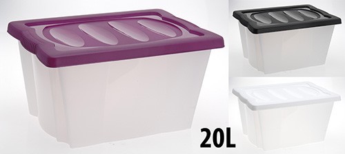 KAISERHOFF Úložný plastový box s vekom 20 l 43,5 x33x33, 5 cm KO-896545fial 
