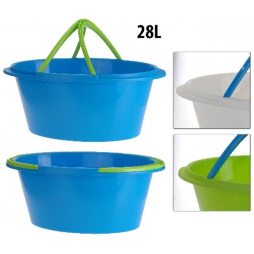 KAISERHOFF Kôš na bielizeň plastový 28l, rukoväť, 60 x 39 x 25 cm, modrá KO-Y54630080modr 